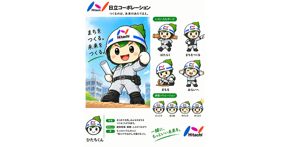 日立コーポレーションのマスコットキャラクターひたちくん